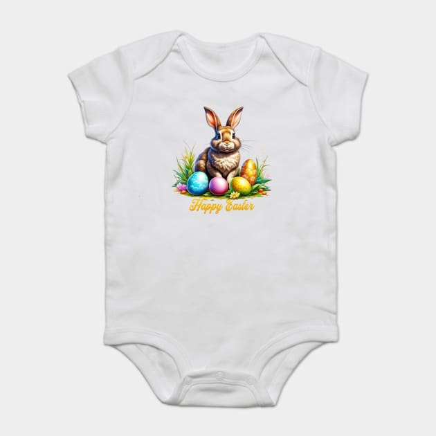 Baroque Easter Bunny Baby Bodysuit by HolidayBug